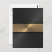 Zwart en goud briefkaart (Voorkant / Achterkant)