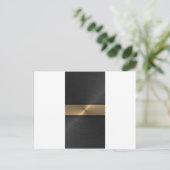 Zwart en goud briefkaart (Staand voorkant)