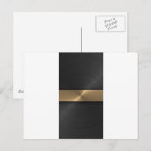 Zwart en goud briefkaart (Voorkant / Achterkant)