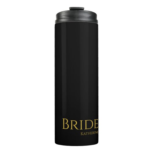 Zwart en goud-bruid- thermosbeker (Voorkant)