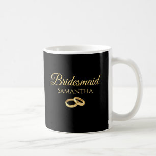 Zwart en goud-bruidsmeisje geschenken- koffiemok