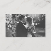 Zwart en goud bruiloft album foto delen QR-code Informatiekaartje (Achterkant)