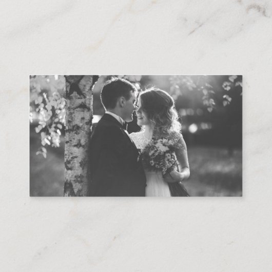 Zwart en goud bruiloft album foto delen QR-code Informatiekaartje (Achterkant)