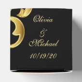 Zwart en Goud Bruiloft Favors Box Bedankdoosjes (Bovenkant)