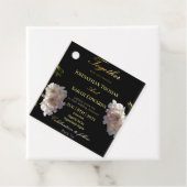 Zwart en goud bruiloft gunst Labels (In situ)