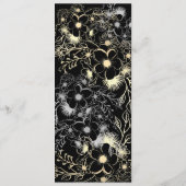  Zwart en Goud Bruiloft Menu (Achterkant)