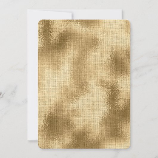 Zwart en Goud Burlap 30e verjaardag Kaart (Achterkant)