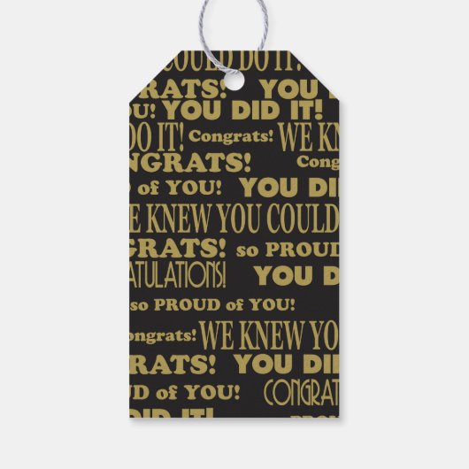 Zwart en goud... cadeaulabel (Achterkant)