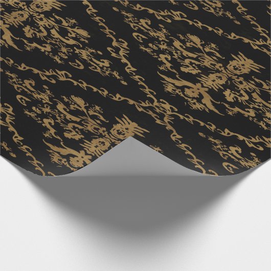 Zwart en goud cadeaupapier (Hoek)