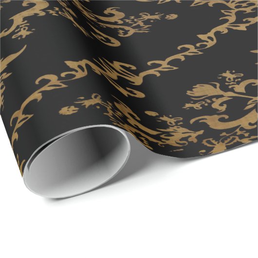 Zwart en goud cadeaupapier (Rol Hoek)
