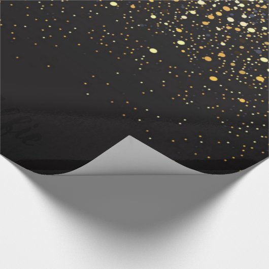 Zwart en goud cadeaupapier (Hoek)