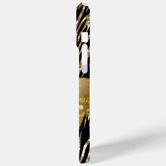 Zwart en goud Case-Mate iPhone case (Achterkant / Links)