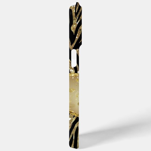 Zwart en goud Case-Mate iPhone case (Achterkant / Rechts)