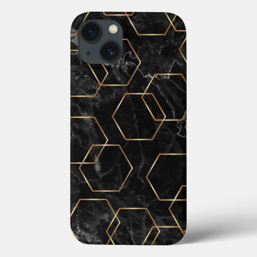 Zwart en goud Case-Mate iPhone Hoesje (Achterkant)