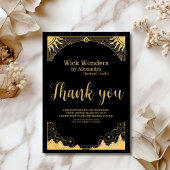 Zwart en Goud Celestial Candle Bedankkaart