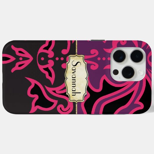 Zwart en Goud Celestial Star Pattern Case-Mate iPhone Case (Achterkant (horizontaal))