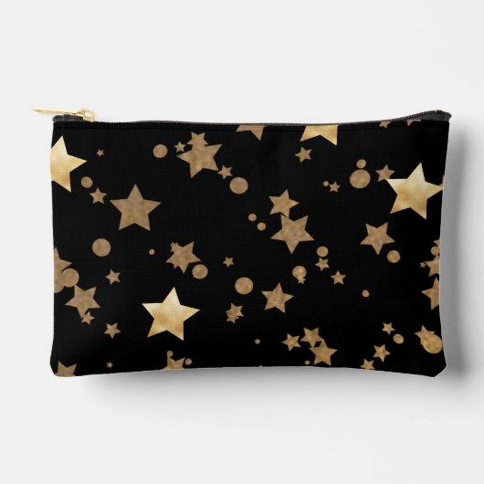 Zwart en Goud Celestial Stars en Polka Dots Etui (Voorkant)