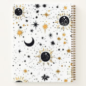 Zwart en Goud Celestial Sun Moon Stars Journal Notitieboek (Achterkant)