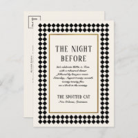 Zwart en Goud Checkerboard Border Jazz Repetitie