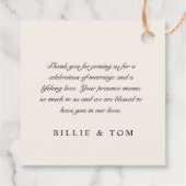 Zwart en Goud Checkerboard Grens Bruiloft Bedankjes Labels (Achterkant)