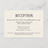 Zwart en Goud Checkerboard Grens Bruiloft Informatiekaartje (Voorkant)