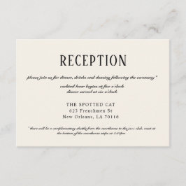 Zwart en Goud Checkerboard Grens Bruiloft Informatiekaartje