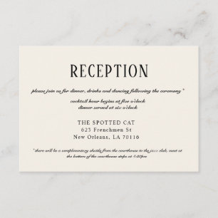 Zwart en Goud Checkerboard Grens Bruiloft Informatiekaartje