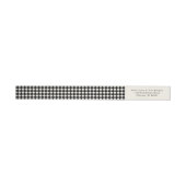 Zwart en Goud Checkerboard Rand Retouradres (Individueel)