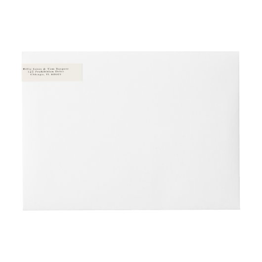 Zwart en Goud Checkerboard Rand Retouradres (Voorkant)