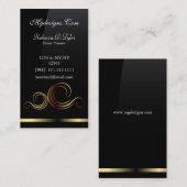 zwart en goud Chic Visitekaartjes (Voorkant / Achterkant)