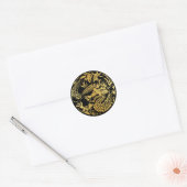 Zwart en goud Chinese Dragon Sticker (Envelop)