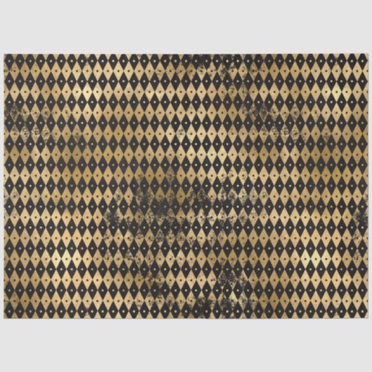 Zwart en Goud Circus Serie Design 10 Tissuepapier (Voorkant)
