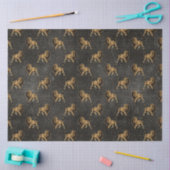 Zwart en Goud Circus Serie Design 4 Tissuepapier (Craft)