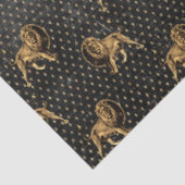 Zwart en Goud Circus Serie Design 4 Tissuepapier (Detail)