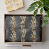 Zwart en Goud Circus Serie Ontwerp 3 Tissuepapier (Geschenk)