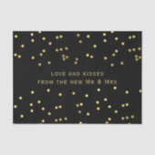 Zwart en Goud Confetti Bedankt Tissue Paper Tissuepapier (Voorkant)