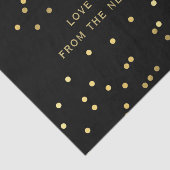 Zwart en Goud Confetti Bedankt Tissue Paper Tissuepapier (Detail)