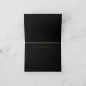 Zwart en Goud Confetti Jubileum Dankjewel Kaart (Binnen)