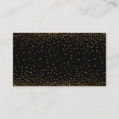 Zwart en Goud Confetti Luier Raffle Ticket Kaarten (Achterkant)