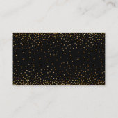 Zwart en Goud Confetti Luier Raffle Ticket Kaarten (Achterkant)