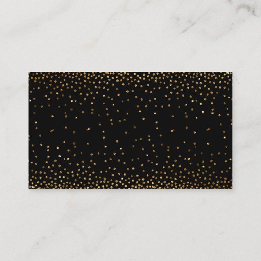 Zwart en Goud Confetti Luier Raffle Ticket Kaarten (Achterkant)