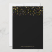 Zwart en goud confetti Modern feestelijke feest Pa Kaart (Achterkant)