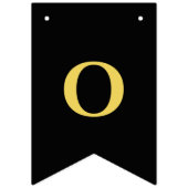 Zwart en Goud Congrats Afstuderen Afstuderen Vlaggetjes (Derde vlag)