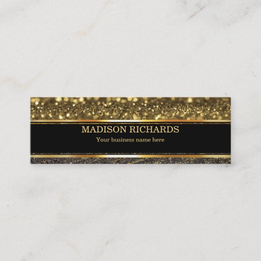 Zwart en goud contactkaartje (Voorkant)