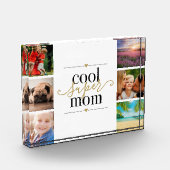 Zwart en Goud Cool Super Moeder 6 Fotoblokken (Links)