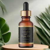 Zwart en Goud Cosmetica Dropper Flessenetiket Etiket
