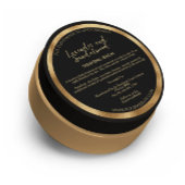 Zwart en Goud Cosmetica Pot Label met Ingredienten