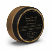 Zwart en Goud Cosmetics Jar Label w Ingrediënten