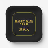 Zwart en Goud Custom Minimal Papieren Bordje (Voorkant)