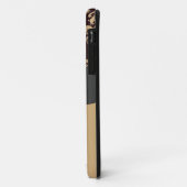 Zwart en goud damast gepersonaliseerd Case-Mate iPhone case (Achterkant/links)